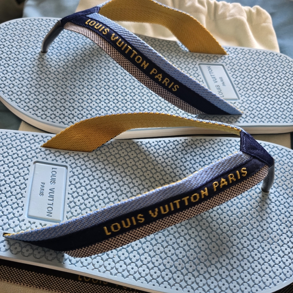 Authentic Louis Vuitton Bahia Thong Sandals Size 10 - Picture 5 of 8
